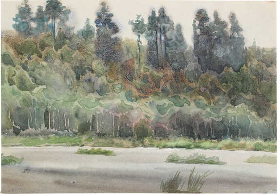 Морозов Константин Феофанович. Пейзаж с рекой